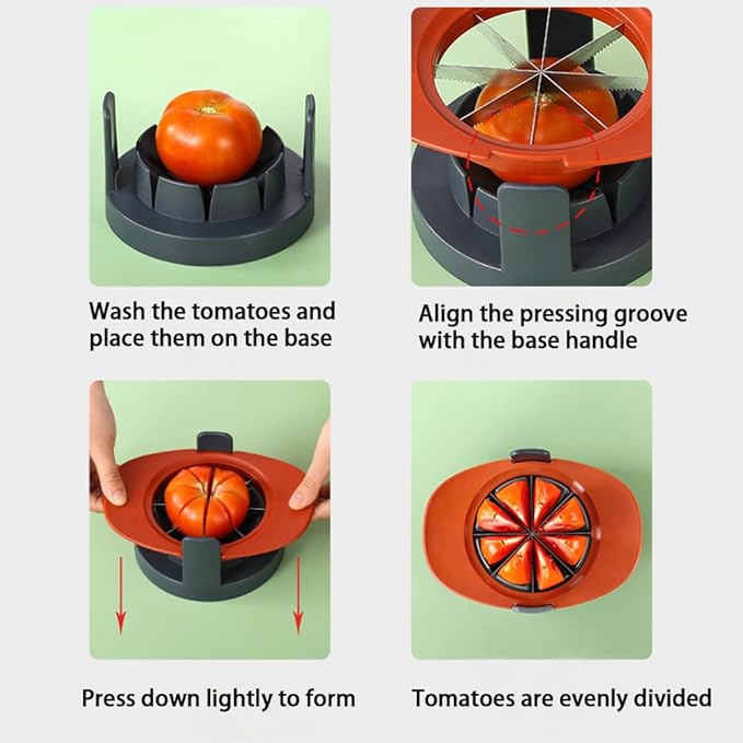 Fruit Slicer, Telawah 4 in 1 Mango Core Slicer with Vegetable Peeler and Cleaning Brush, Mango Core Remover, Tomato Wedge, Simple Kitchen Tools