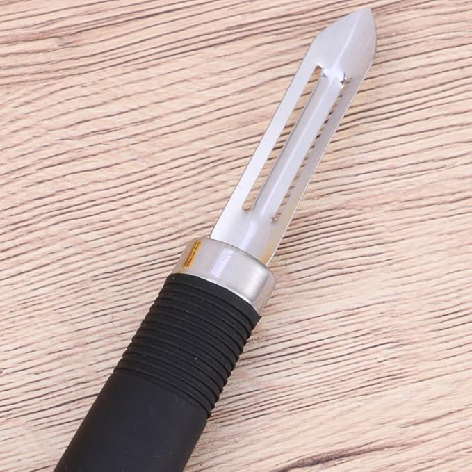 Unomor Stainless Steel Peeler Non-Swivel Multifunctional Vegetable Peeler for Kitchen Use with Dual Edges Ergonomic Design for Carrots Potatoes Apples and More