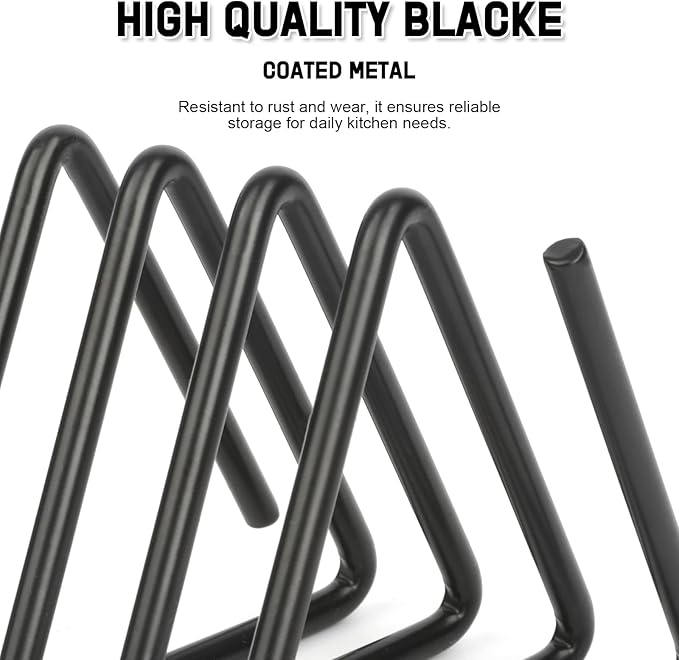 Cutting Board Storage, Kitchen Cutting Board & Pan Lid Rack, Non-Slip Steel Organizer, Ventilated & Quick-Dry, Space-Saving Counter Stand for Small Kitchens, Gift for Cooking Lovers