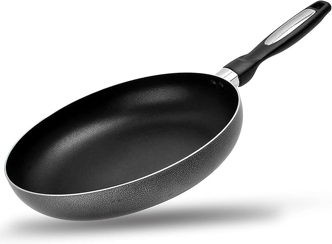 Alpine Cuisine Fry Pan 8 Inch Nonstick Coating Gray, Frying Pans Nonstick for Stove with Stay Cool & Comfortable Handle, Durable Nonstick Cookware, Ideal for Family