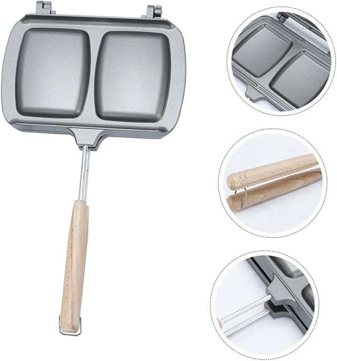 Sandwich Frying Pan Double-sided Non-stick Stovetop Press Sandwich Maker Home Cookware