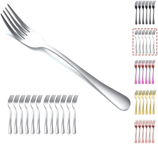Kyraton Dinner Fork 12 Pieces, Stainless Steel 8.17 Inch Forks Silverware, Table Forks Set of 12