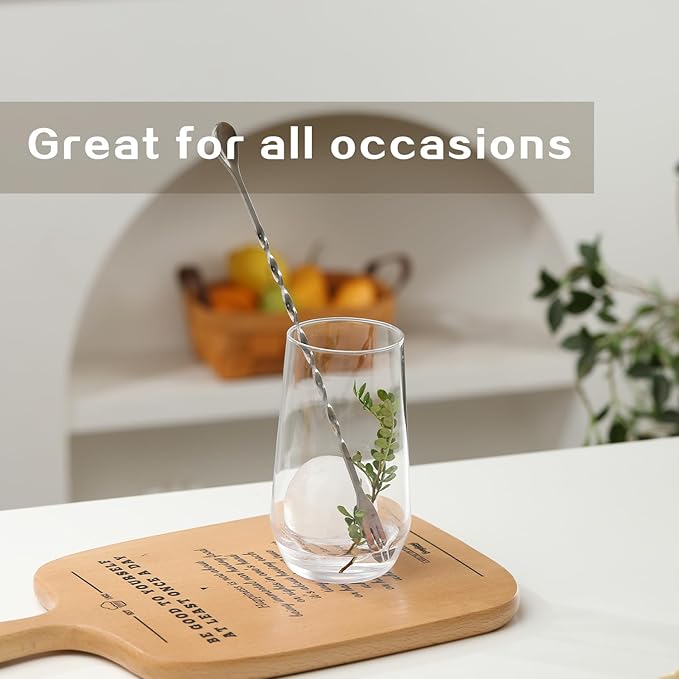 Drinking Glasses Set of 4, 16.4 oz Clear Glass Tumbler, Water Glasses for Beer, Juice, Mojito, Iced Tea, Dishwasher Safe Glassware,Gifts