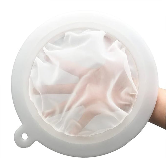 8.4in 300 Mesh Big Nylon Straining Sieve Filter Ultra-Fine Sediments Mesh Strainer for Straining Wine,Well Water,Oil