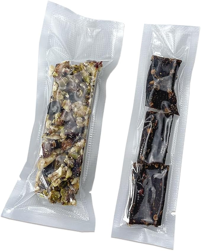 Clear Vacuum Bags for Food Saver Flat Open Top Embossed Vacuum Sealer Bag Food Storage Packaging Pouch with Tear Notch (100, 2.36x9.84 inch)