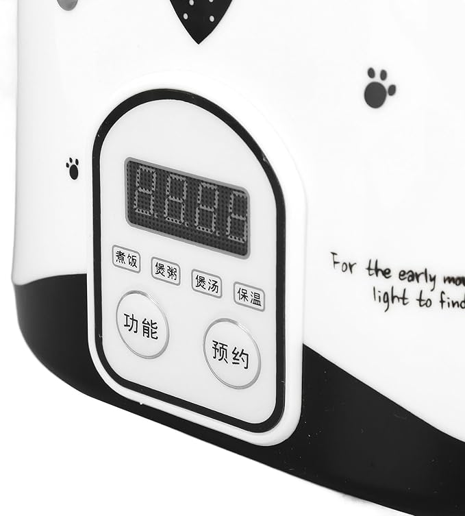 Rice Cooker, 1.2L Small Rice Cooker with Non Stick Inner Pot Steaming Plate Rice Spoon, 24H Reservation And Temperature Control, for Car Camping Travel