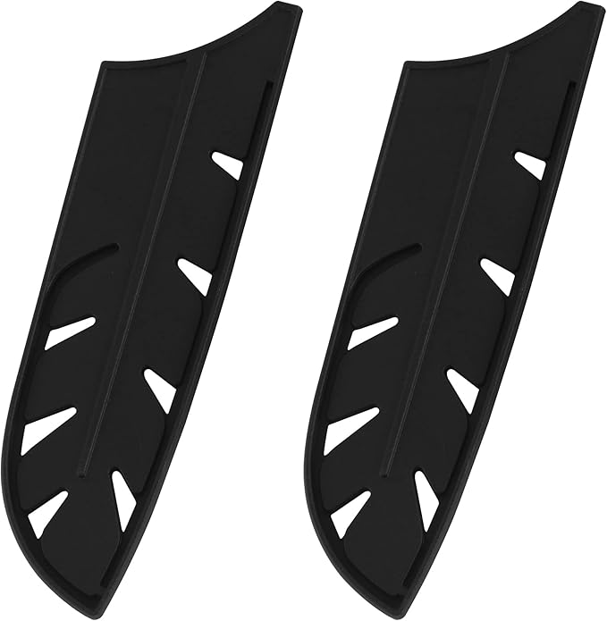 XYJ 2pcs/set Safety Knife Covers Sleeves Knives Edge Guard, Universal Knife Sheath, Santoku Knife Case Blade Guards Protector Black Kitchen Knife Cover Sleeve (For 7'' Santoku Knife)