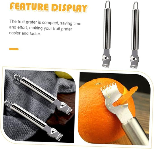 STOBAZA 2pcs Lemon Zester Graters Ergonomic Kitchen Tools for Peeling and Grating for Baking and Cooking Includes Hanging for Storage
