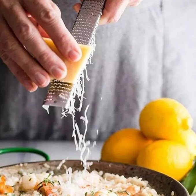 Stainless Steel Cheese & Citrus Zester – Lemon Grater Food Tool