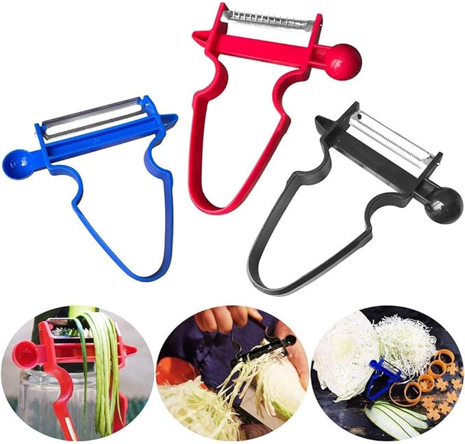 Multi-function Trio Peeler Slicer Set of 3,New Amazing Fruit & Vegetable Peelers Kitchen Starter for Cabbage,Vegetable,Fruit