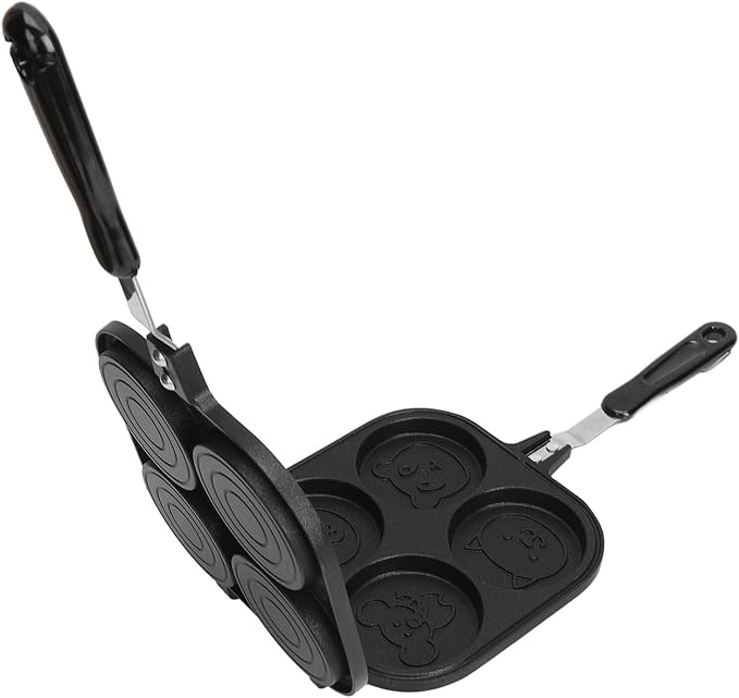 BAFOVY Double Sided Pan, Aluminum Alloy, Non Stick Coating, 15.7x7.3in, for Waffle, Grilling, Roasting, Sandwich, Wheel Pie, Bread, Egg