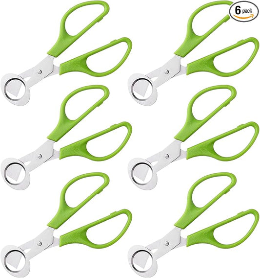 6Pcs Quail Egg Cutter Scissors Kitchen Egg Shears Tool (Green)