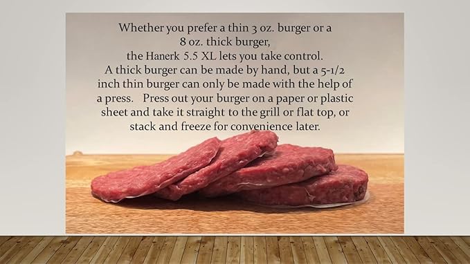 XL Burger Press 5 1/2" inch Patty Maker, Easy to Clean Dishwasher Safe, Stainless Steel, 5 1/2 inch Diameter Burger Patty, Grill Tool, Patty Maker, Mold, Thin or Thick