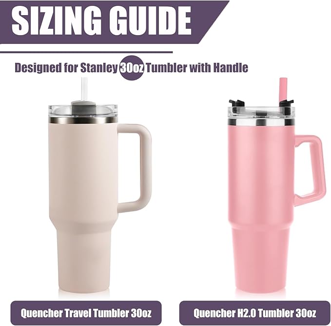 Snack Bowl with Lid for Stanley 30 oz Tumbler with Handle, Silicone Snack Tray Snack Ring for Stanley Cup Accessories, Suitable for Car Cup Holder or Outdoor, Orchid