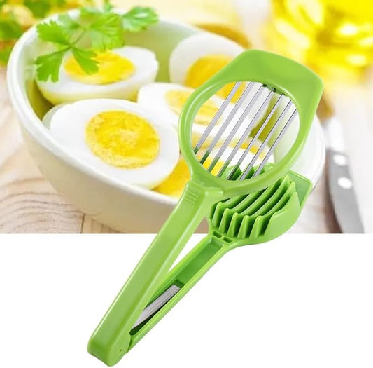 Leadigol Stainless Steel Egg Slicer Boiled Egg Cutter Handheld Mushroom Kiwi Divider Tomato Cutter Egg Split Device Home Kitchen Bar Tool Multi-purpose Slicing Mould