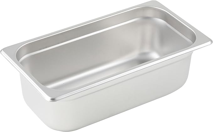 Winco Anti-Jam 1/3 Size Pan, 4-Inch, Stainless Steel