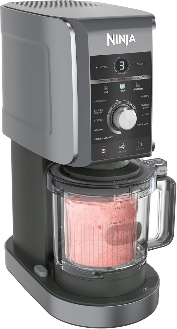 Ninja® CREAMi® Deluxe 11 in 1 Ice Cream and Frozen Maker NC501EU Silver