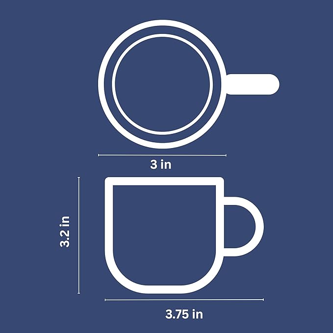 Mindful Design Double Wall Insulated Glasses Espresso Cups (Set of 2) - 5.4-Ounce Mugs
