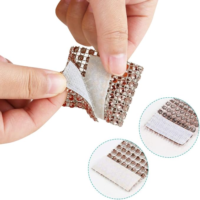 Accmor 100pcs Napkin Rings, Champagne Napkin Rings Buckles for Table Decorations, Wedding, Dinner, Party, DIY Decoration