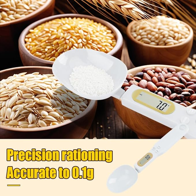 Electronic Measuring Spoon, 2026 New Kitchen Food Digital Measuring Scoop, Pet Food Measuring Scoop Electronic with LED Display for Dispensing Food, Kitchen and Dog Cat Food (1pcs)