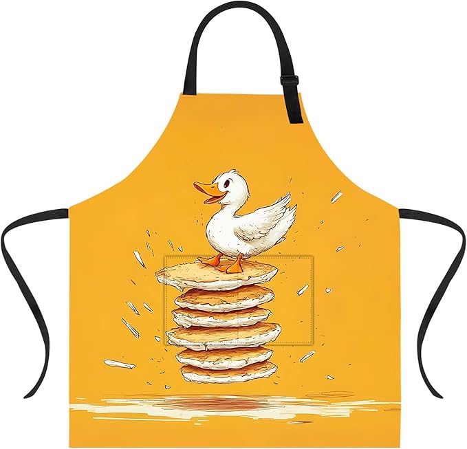 Funny Cat Apron with 2 Pockets Waterproof for Men Women Kitchen Garden Decor