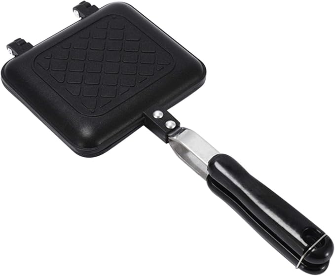 Double-Sided Frying Pan, Sandwich Maker, Double-Coated Non-Stick Grilled Sandwich and Panini Maker, Waffle Pancake Snack Griddle Pan Kitchen Tortillas Sandwich Maker