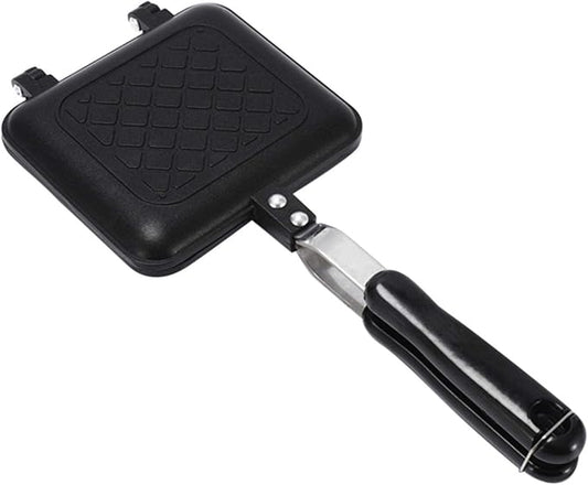 Double-Sided Frying Pan, Sandwich Maker, Double-Coated Non-Stick Grilled Sandwich and Panini Maker, Waffle Pancake Snack Griddle Pan Kitchen Tortillas Sandwich Maker