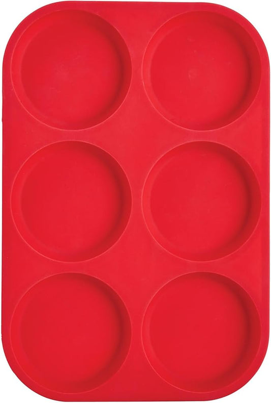 Mrs. Anderson's Baking 6-Cup Muffin Top Pan, Non-Stick European-Grade Silicone