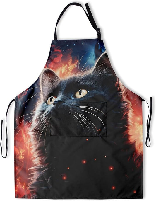 Apron with Pockets Aprons for Women Men Kitchen Chef Apron for Cooking Gardening Server Waitress Painting