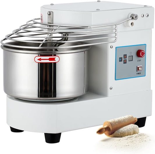 GarveeTech Commercial Food Mixer, 10.5 Qt Touch Screen Dough Mixer Machine with Timer, Security Shield, 650W Dual Rotating Dough Kneading Machine Food-grade Stainless Steel Bowl for Restaurant Bakery