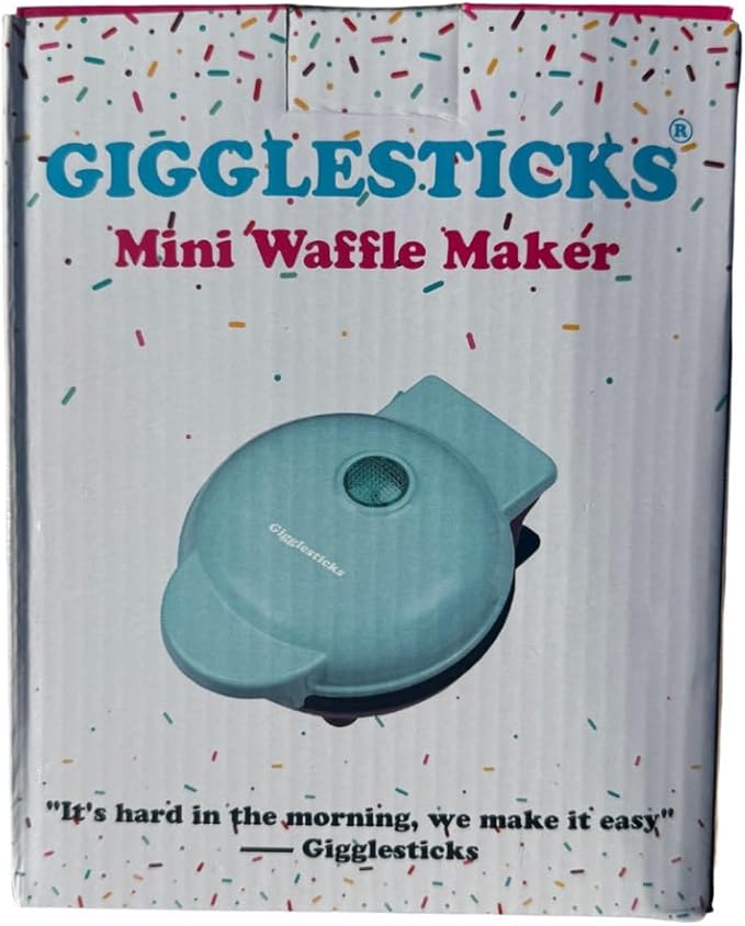 Mini Waffle Maker - Bachelorette Party Fun, Compact Stainless Steel & Aluminum, Non-Stick Coating, Pink