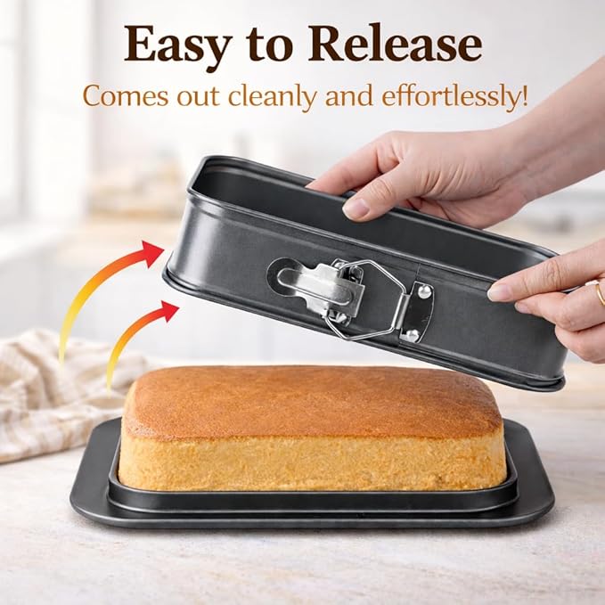 CIVJET Carbon Steel Loaf Pan with Nonstick Coating, Springform Bread Baking Mold for Homemade Bread, Cakes & Desserts, Easy Release, Rust-Resistant & Durable for Home or Commercial Baking