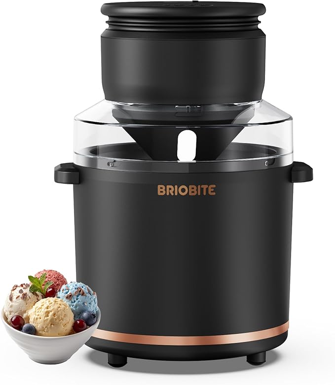 1.1 Quart Ice Cream Maker – Electric Ice Cream Machine for Gelato, Milkshakes & Sorbet,Perfect for 2-3 Servings, Easy to Use & Clean,Black