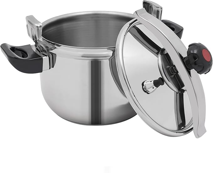 23.25 Quart Stainless Steel Pressure Cooker, 60Kpa Pressure Stewing Pot w/Alarm Device, Pressure Cooker Pot for Cooking, 3 Heavy Security Systems, Works on All Stovetops (Induction Compatible)