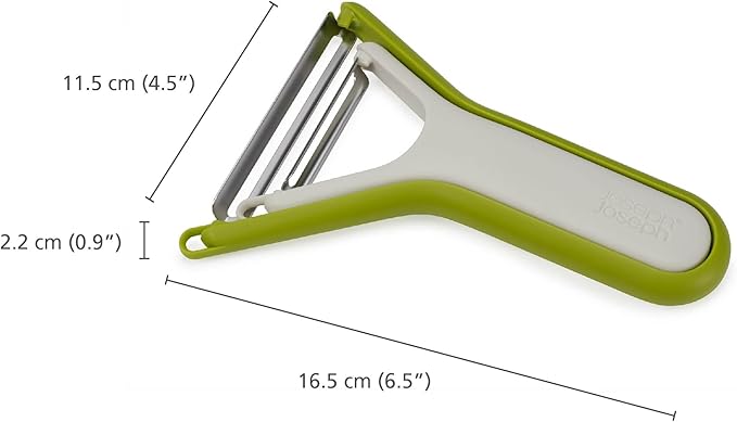 Joseph Joseph Nest Peel, Set of 2 space saving stainless steel peelers for compact kitchen storage, Dishwasher safe