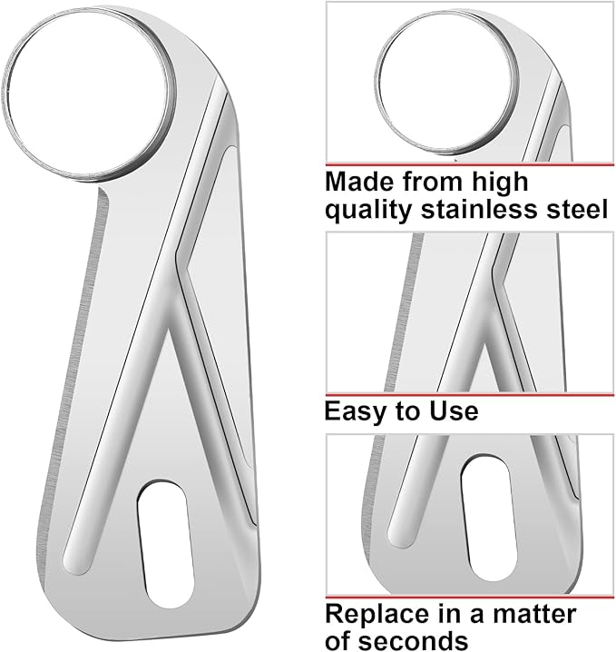 Jutom Universal Apple Peeler Replacement Blade Apple Peeler and Corer Stainless Steel Cutter Blades for Kitchen Home Restaurant(12 Pcs)