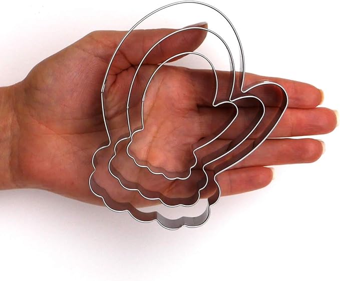 Sweet Cookie Crumbs Mitten Cookie Cutter - Stainless Steel - Dishwasher Safe (Mitten 3 Piece)