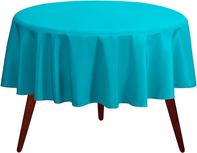 Gee Di Moda Round Tablecloth - 108 Inch Caribbean Round Table Cloth for 48 to 72 Inch Round Tables - Heavy Duty Washable Fabric - for Buffet Table, Holiday Party, Dinner, Wedding & Baby Shower