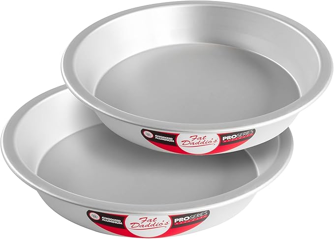 Fat Daddio's PIE-9SET Anodized Aluminum Pie Pan, 9 x 1.5 Inch, Set of 2