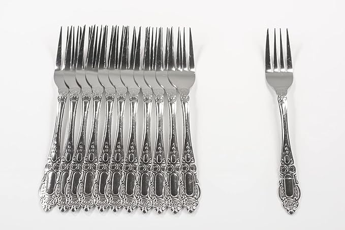DecorRack 12pcs Dinner Forks, Stainless Steel, 7.5 inches, Flatware, Dishwasher Safe