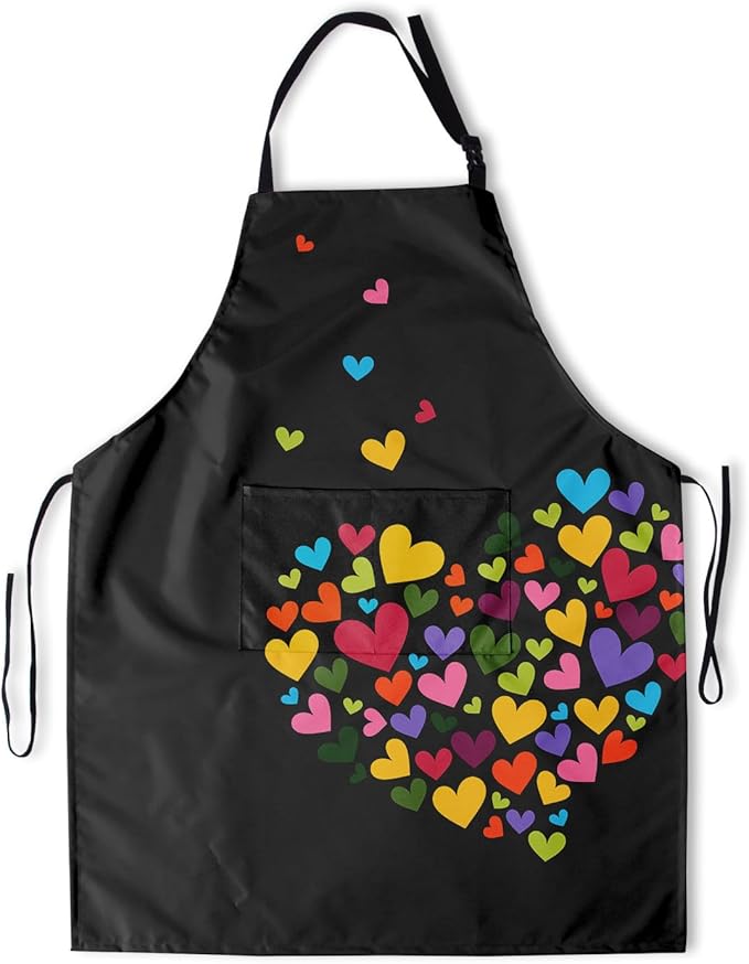 Apron with Pockets Aprons for Women Men Kitchen Chef Apron for Cooking Gardening Server Waitress Painting