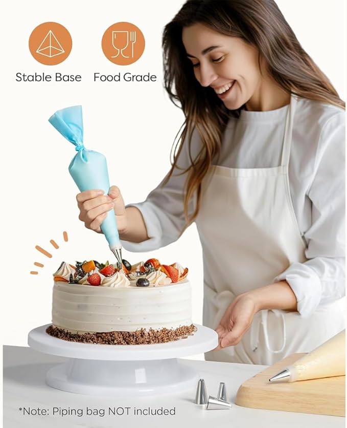 Baking Supplies Cake Stand,Cake Decorating Supplies Rotating Stand (2 PCS)