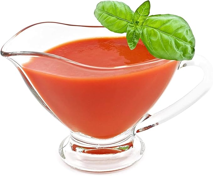 Classic Glass Gravy Dish with Handle - Sleek & Elegant with A Beautiful Shine- For Salad Dressing, Syrup, Sauces or Broth - Gift Item or Home Decor, 10 oz