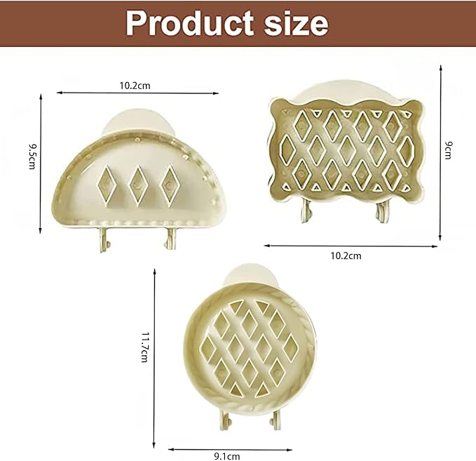 DABATO Classic Mini Hand Pie Molds, 3 Fall Shapes Mini Pie Molds, One Press Autumn Cottage Pie Set for DIY Baking, Dough Presser Pocket Pie Molds for Picnics, Barbecues and Lunch Boxes (3 PCS)