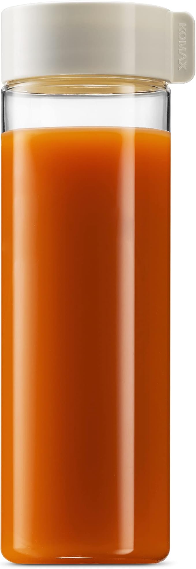 Komax Reusable Juice Bottles, Set of 6 - 18.5 oz | Premium BPA-Free Plastic, Shatterproof, Leakproof, Freezer & Dishwasher Safe | Wide Mouth Juice & Smoothie Containers