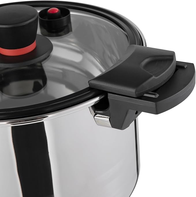 Bokknppo 7.4Qt Pressure Cooker Stainless Steel Pressure Pot 60Kpa Heating Pressure Tank Pressure Canner with Pressure Valve for Gas Stove Induction Cooker