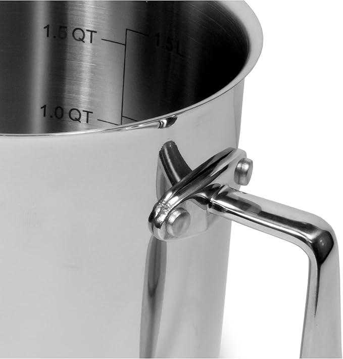 Moneta Stainless Steel Milk Kettle for Each Hob, 14 cm