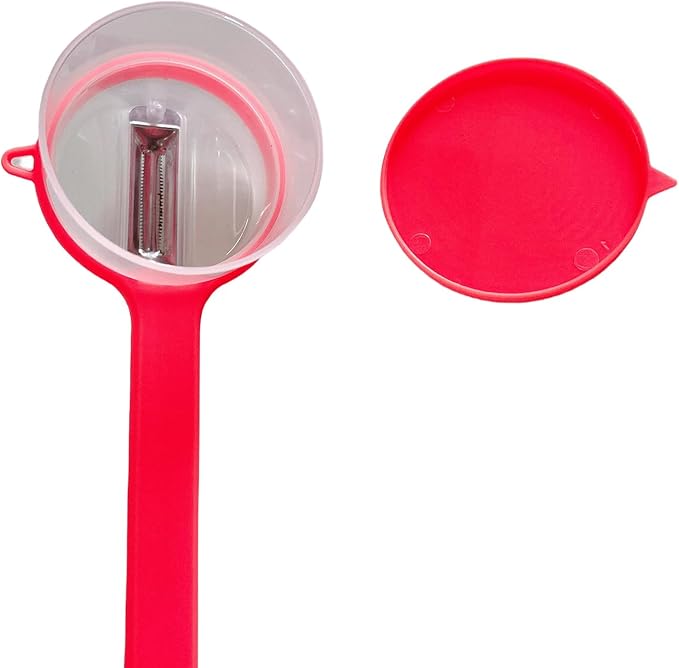 2 Pieces Fruit and Vegetable Peeler with Storage Box, Kitchen Peeler with Catcher, Large-Capacity Cup Body to Prevent Splashing, Sharp Blade for Soft Fruits