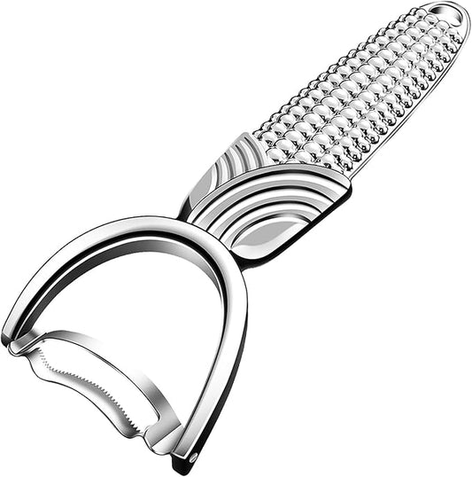 Maxjoy Corn Peeler and Cob Stripper Stainless Steel Tool for Kernel Removal on Corn Cob