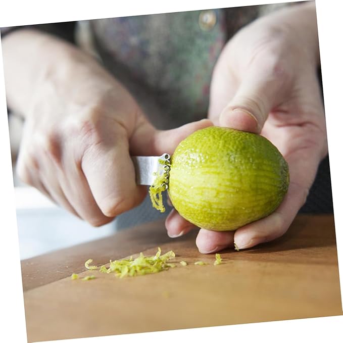 Stainless Steel Citrus Zester Tool Fruit Peeling Knife Lemon Slicer Peeler for Home and Bar Easy to Clean and Dishwasher Safe
